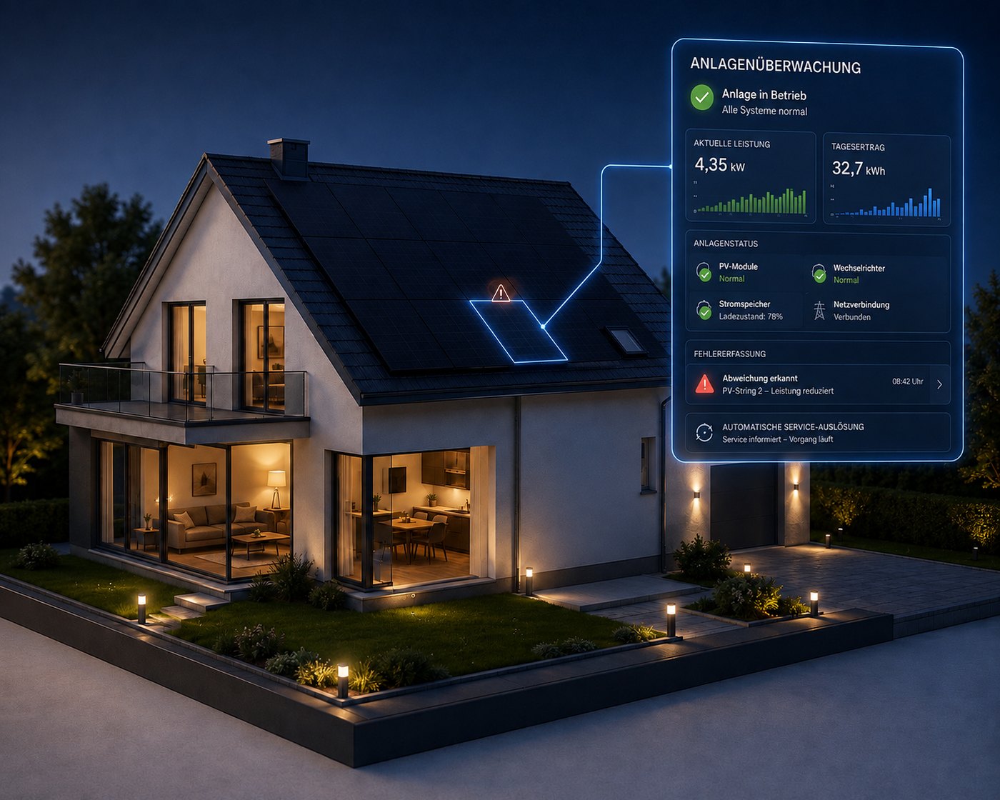 Zentrale Überwachung – Solar-Modul